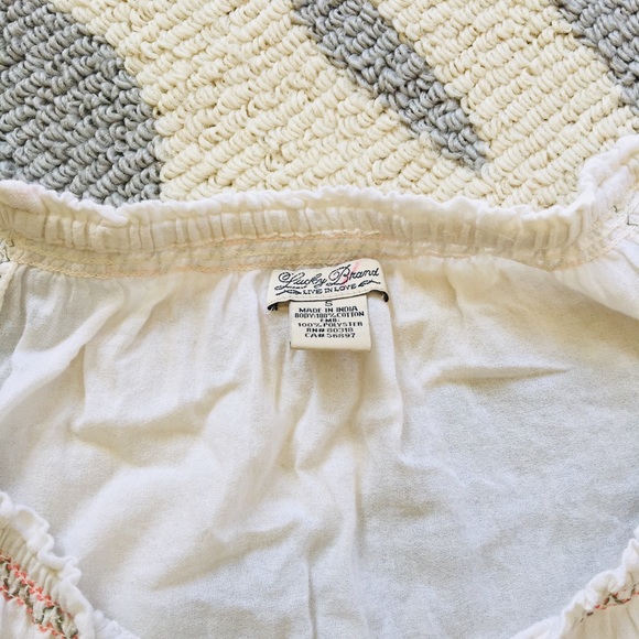 Lucky Brand Boho Peasant Top - Picture 4 of 5